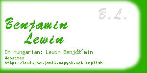 benjamin lewin business card